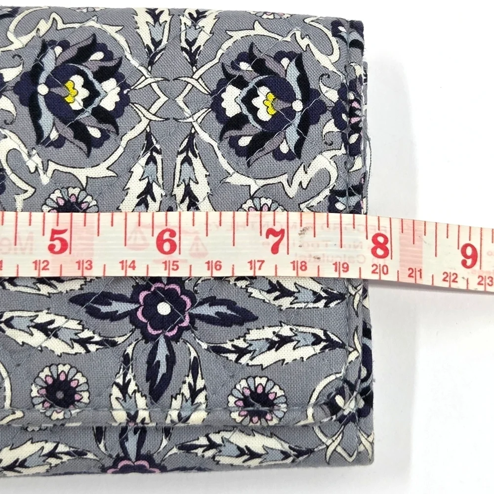Vera Bradley Plaza Tile Floral Geometric RFID Large Tab Wallet Spring 2021 NWOT